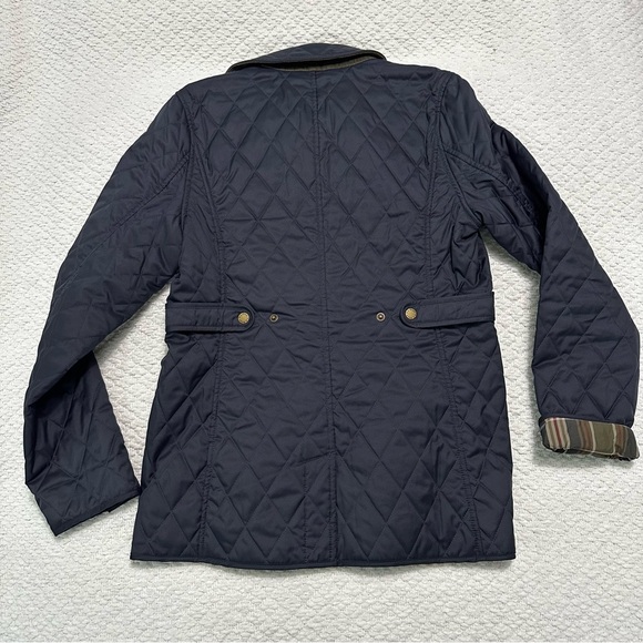 L.L. Bean Quilted Riding Jacket Plaid Lined Corduroy Trim Women’s Size XS - Picture 6 of 7